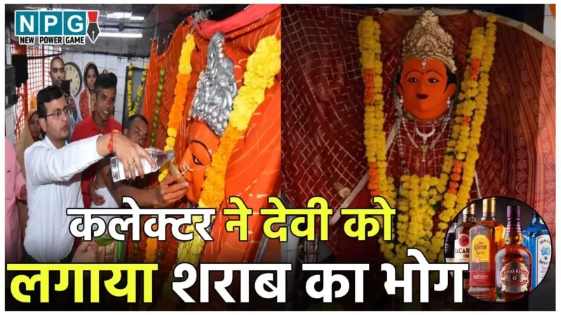 Chaubis Khamba Mata Mandir: महाअष्टमी पर मिठाई या खीर नहीं… कलेक्टर ने देवी को  लगाया शराब का भोग, देखिए Video