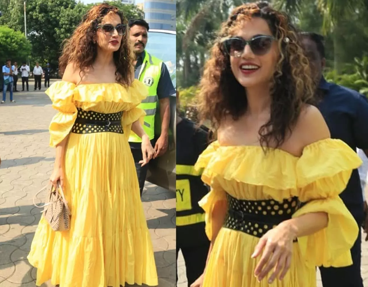 Taapsee Pannu Photo: सूरजमुखी के फूल सी खिली दिखीं तापसी पन्नू, चेहरे पर चश्मा..हाइलाइट हेयर्स..ऑफ शोल्डर ड्रेस में मचाई तबाही, देखिए…