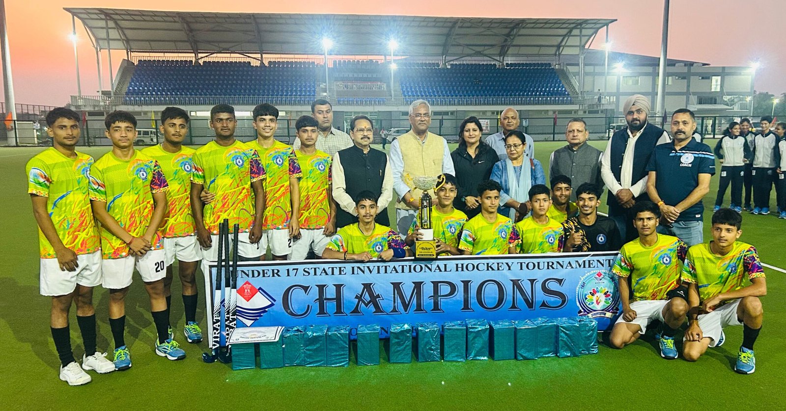 चार दिवसीय हॉकी प्रतियोगिता का समापन आज वंदना कटारिया हॉकी स्टेडियम, योगस्थली खेल परिसर, रोशनाबाद हरिद्वार में किया गया