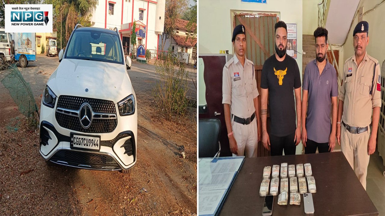 मर्सिडीज कार में जुआ खेलने पहुंचे जुआरी: पुलिस के छापे से मची अफरा तफरी, आईफोन समेत लाखों कैश बरामद