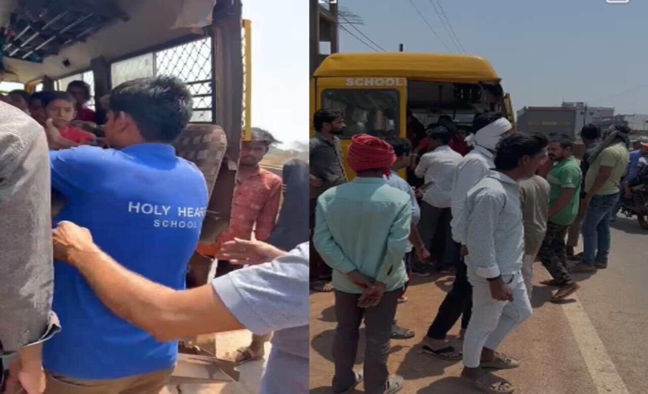 Raipur News: बच्चों से भरी बस को तेज रफ़्तार ट्रक ने मारी टक्कर, मचा हड़कंप…